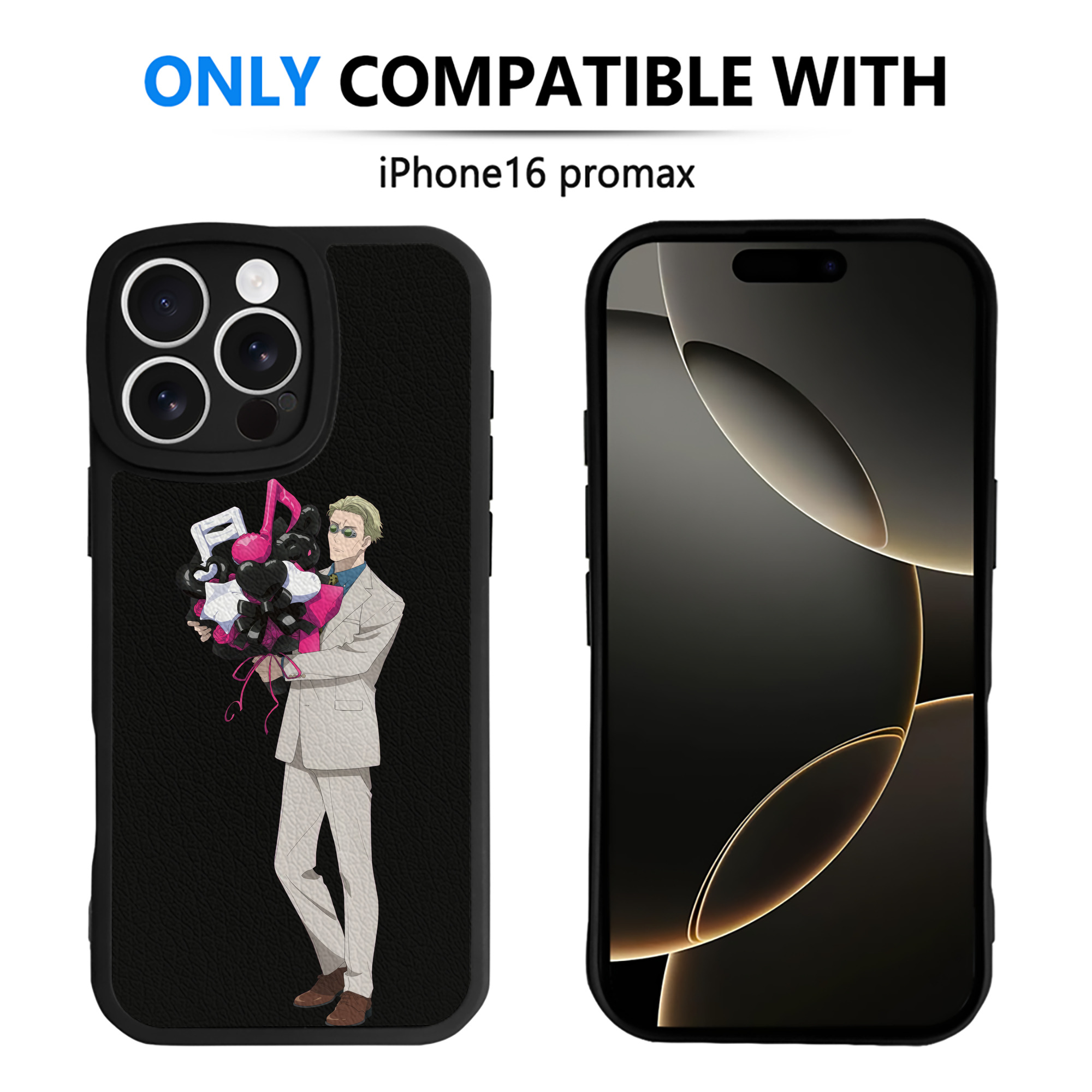 （画像用） 呪術廻戦 Jujutsu Kaisen 【iPhone 16シリーズ対応】シリコンスマホケース（レザー調） 材質：シリコン